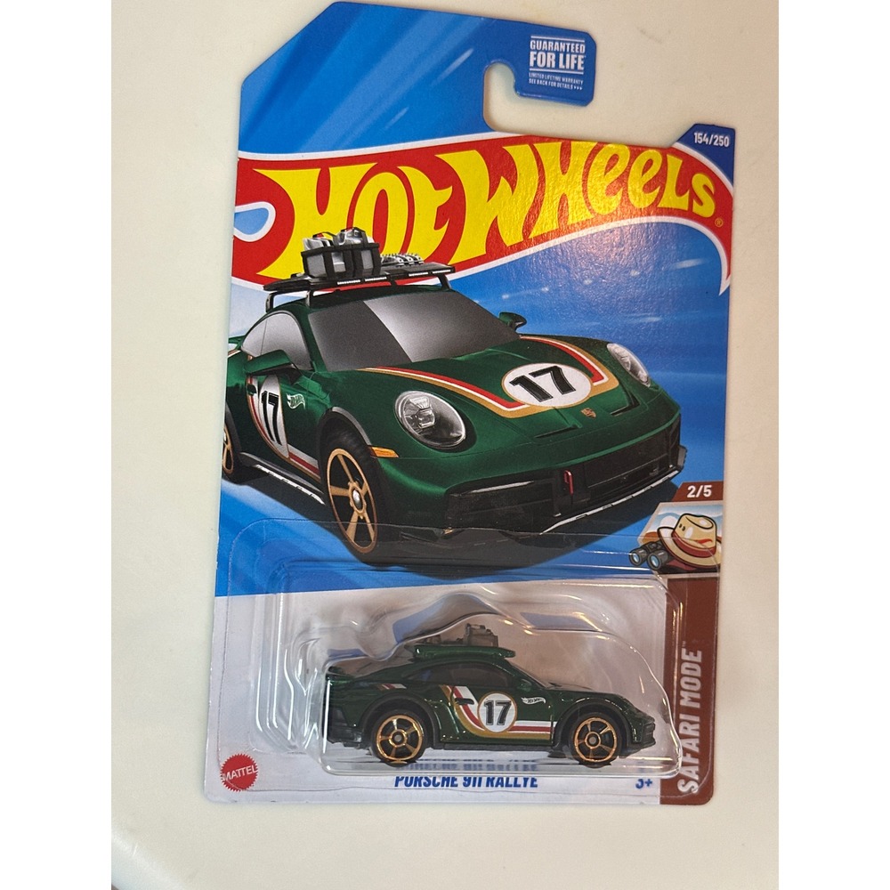Hot Wheels Porsche 911 Rallye Safari Mode 154/250 Green Diecast Car‎ Collectible